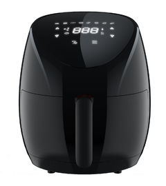 مقلاة الهواء الساخن الرقمية 1500 واط L356 * W287 * H326mm اللون الأسود بدون زيت